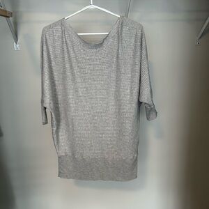 Dynamite Heather Gray Ribbed Top